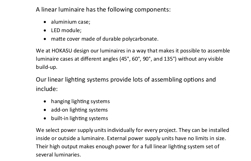 Фрагмент перевода текстом без верстки