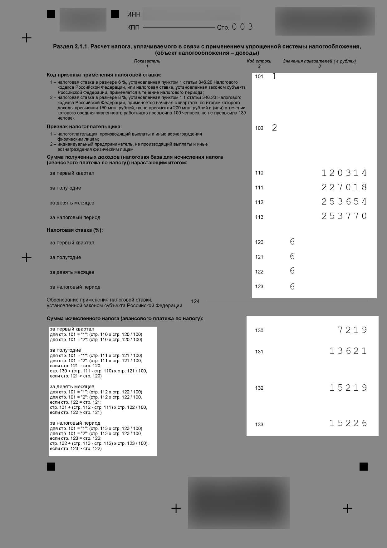 Исходник налоговой декларации на русском