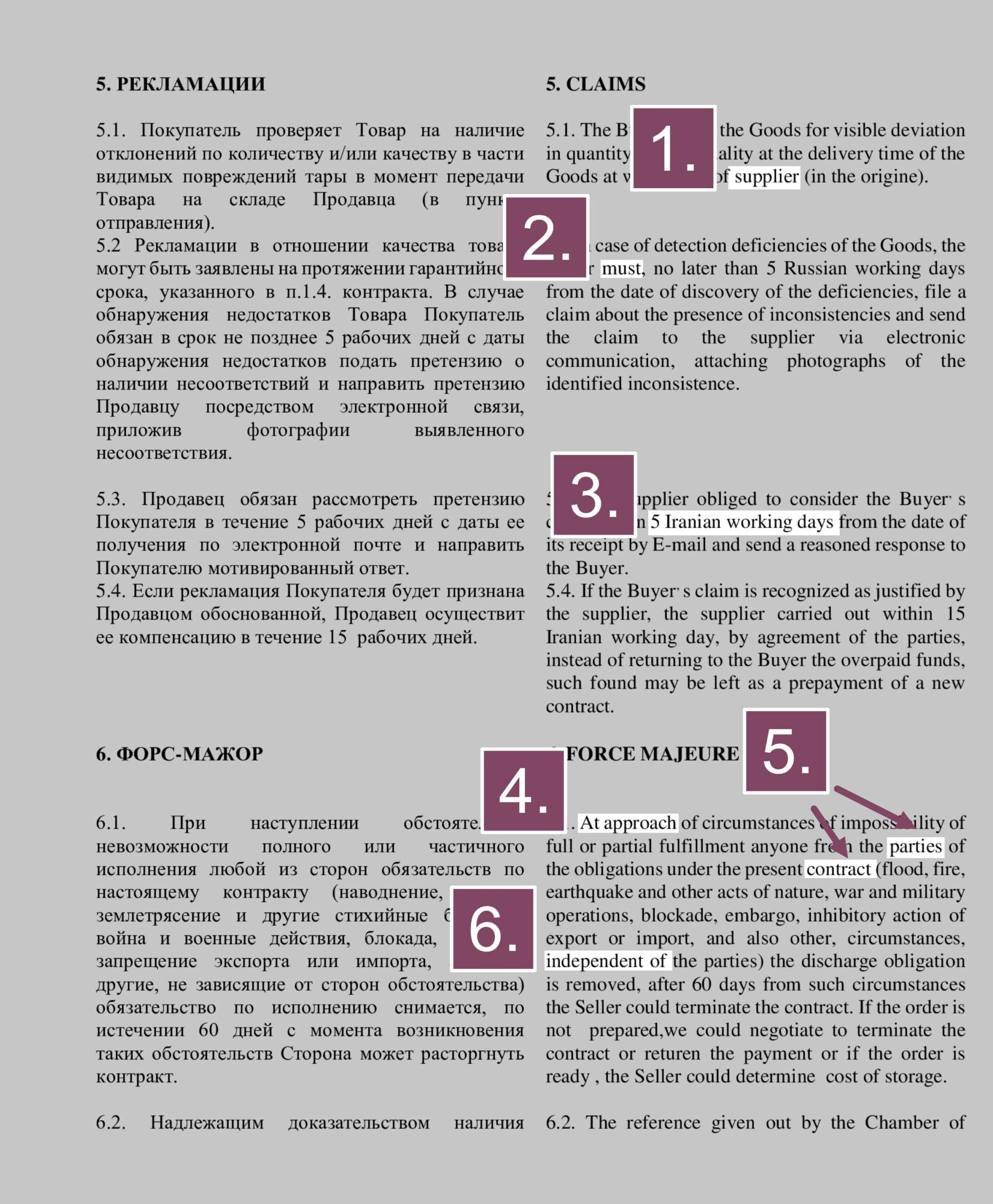 Оригинал договора на английском