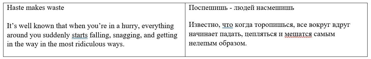 Пример для блока грамотность