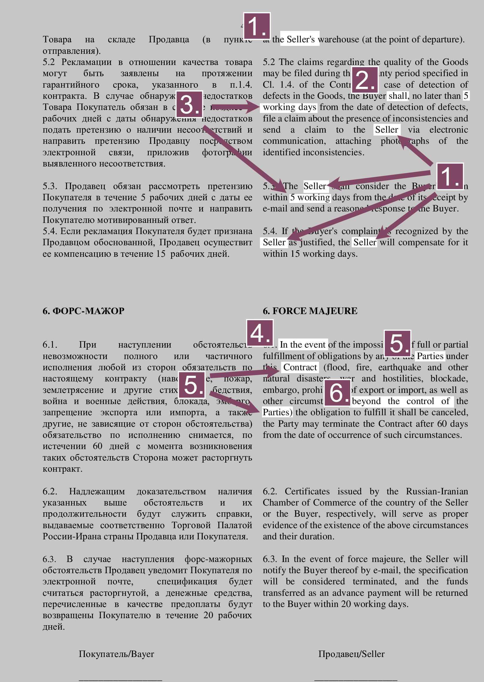 Редактура перевода договора